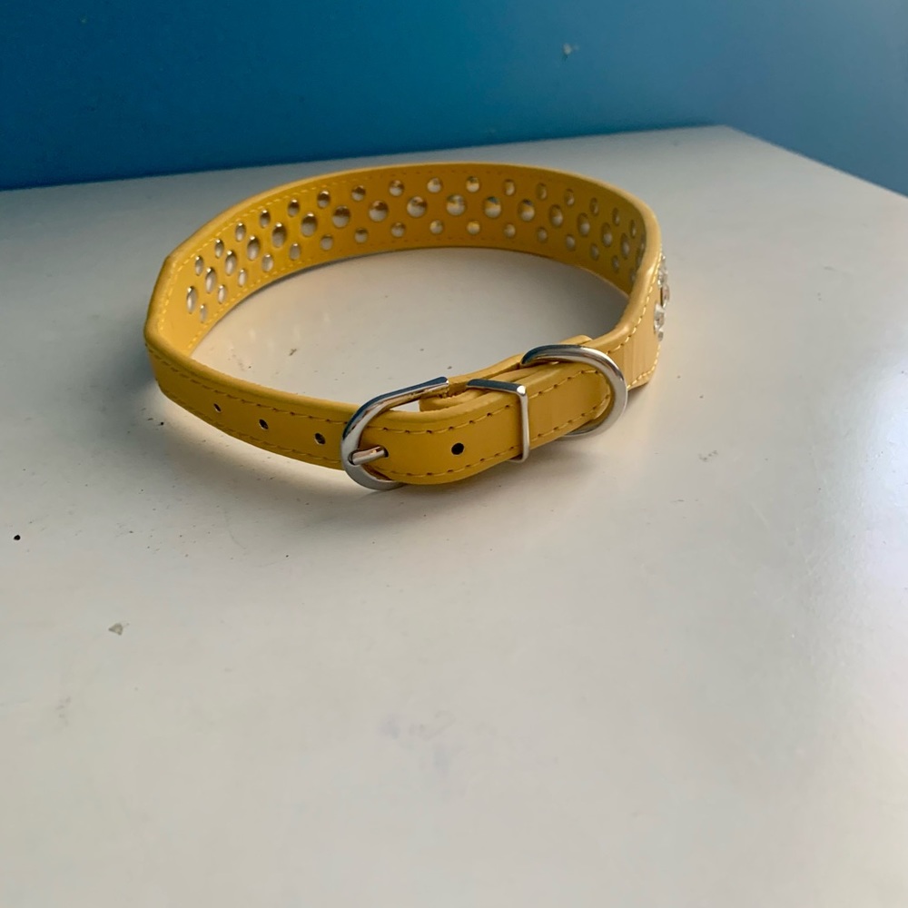 Yellow Rhinestone Dog Collar - Picture 4 of 4